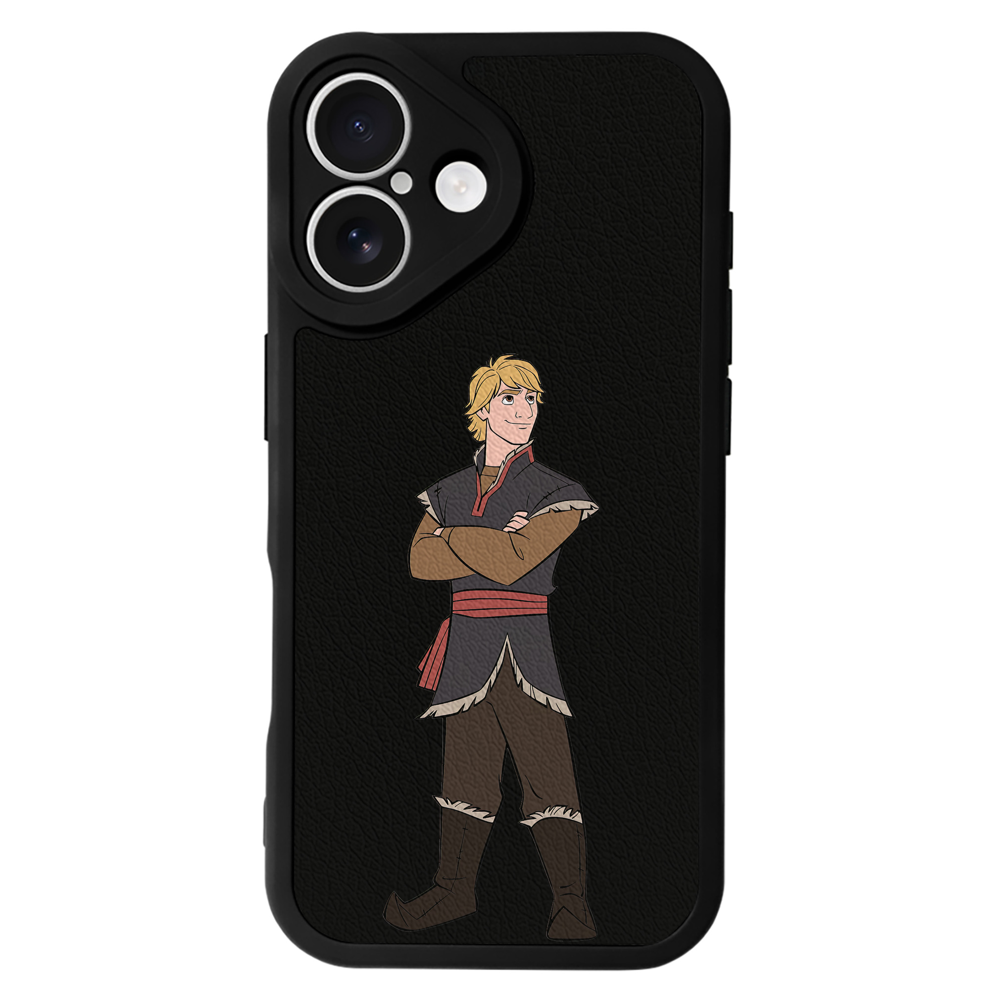 （画像用） アナと雪の女王 アンナ エルサ Frozen Anna Elsa 【iPhone 16シリーズ対応】シリコンスマホケース（レザー調） 材質：シリコン